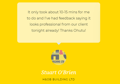 Ohutu happy customer testimonial on web application and mobile apps built by OWA