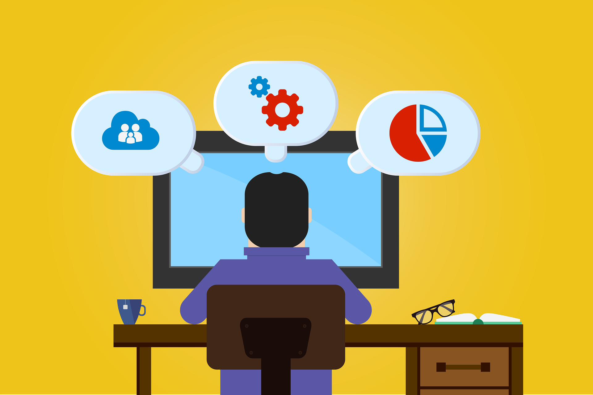 Web admin in front of computer wondering whether to upgrade CMS after Drupal 7 end of life announcement