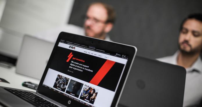 A project displayed on a laptop screen