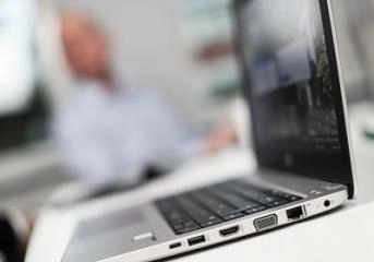 A laptop used by our web development team