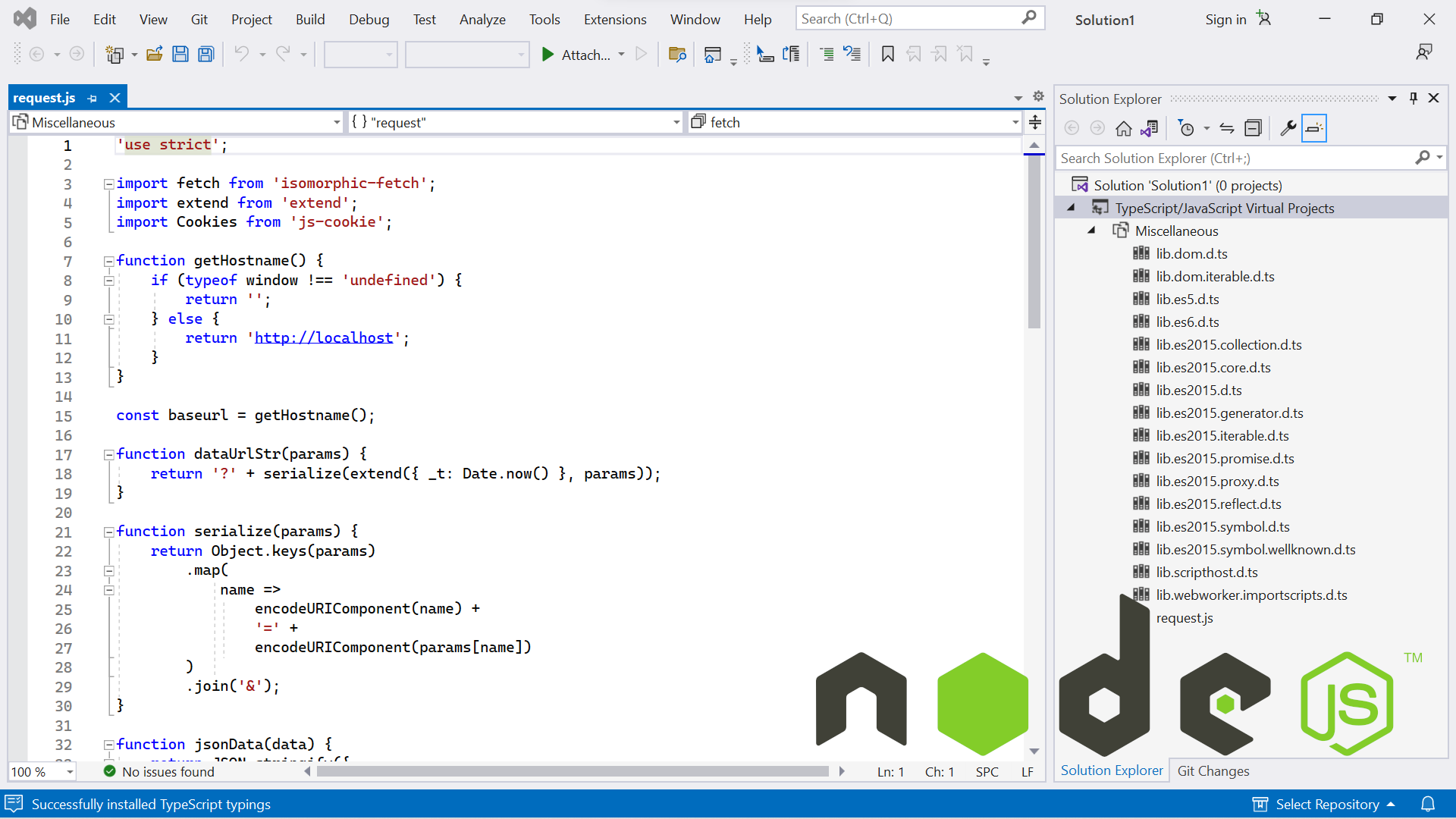 Web development with node.js