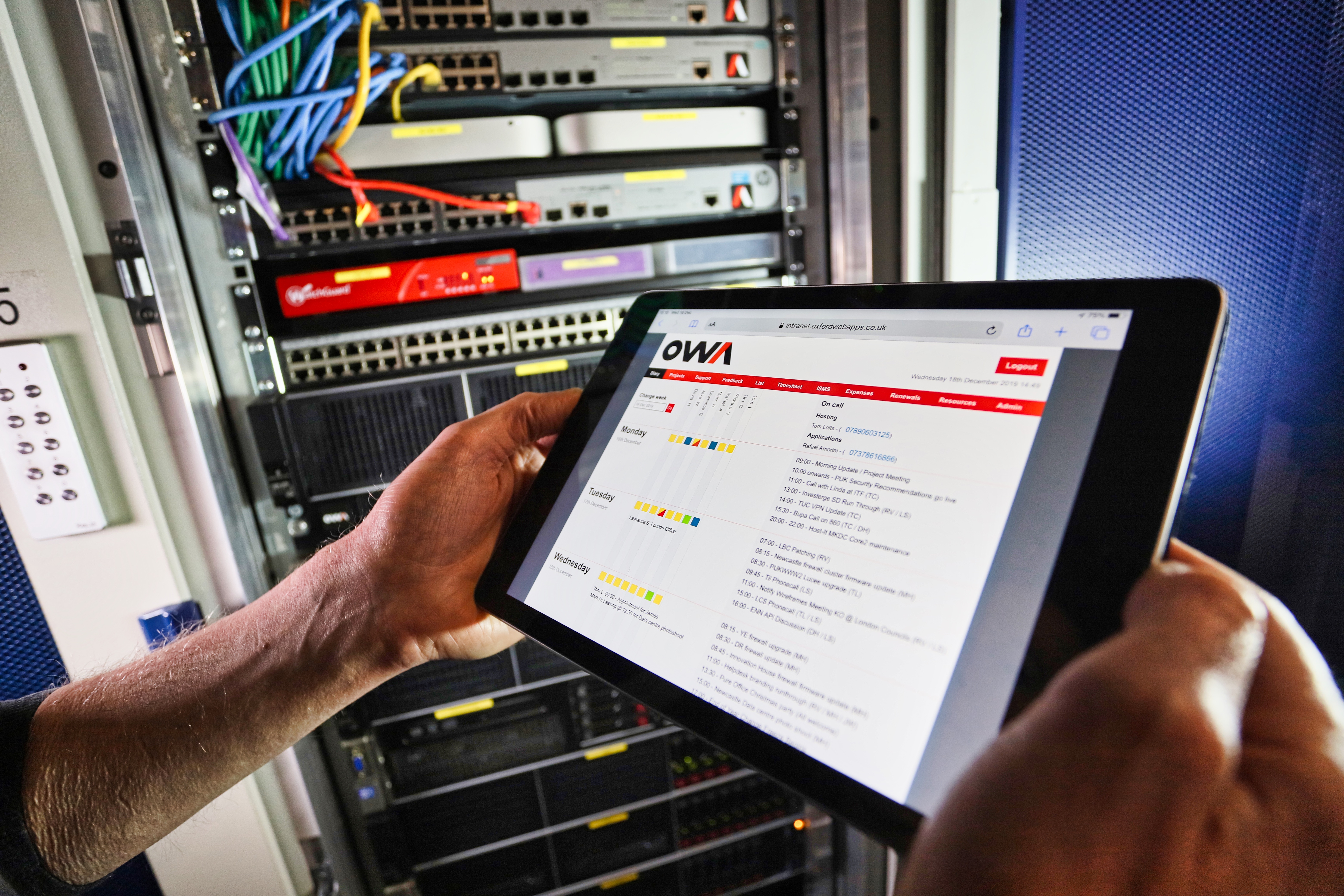 grant management solution in development on an iPad