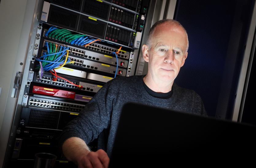 OWA team member checking client website hosting