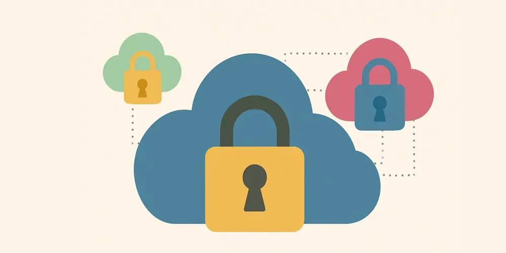 A colorful illustration of a lock and key, symbolizing security in Web Application Development