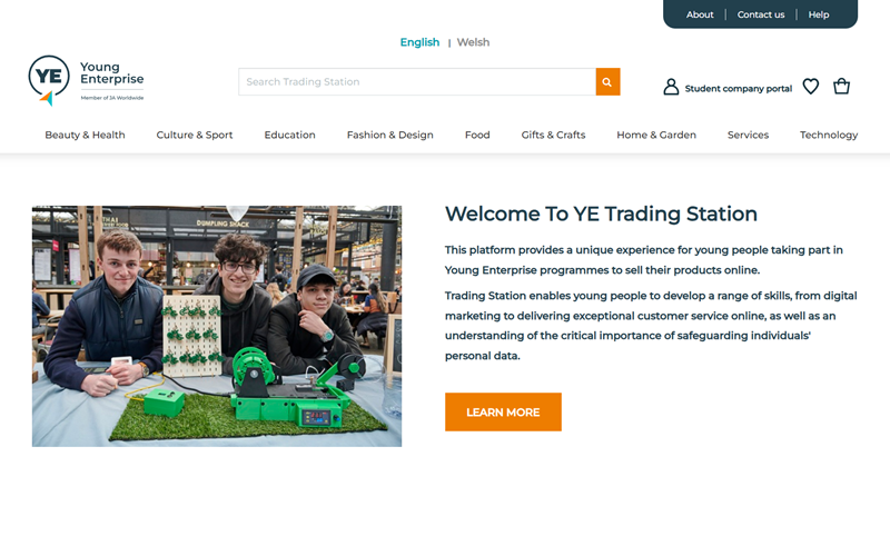 Website interface of the trading station, featuring charts, trading tools, and market data for users.