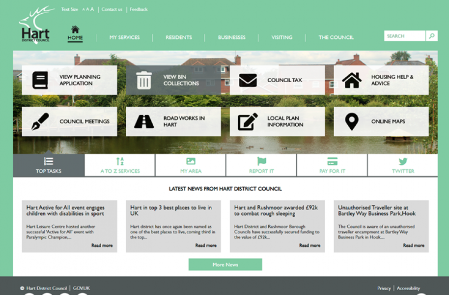 Hart Drupal website development homepage
