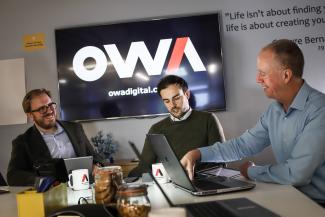 OWA team implementing a new UX design