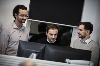 OWA team reviewing wireframes internally