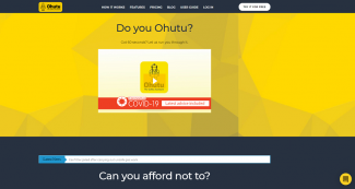 Ohutu sign-up screen for web application and mobile apps built by OWA