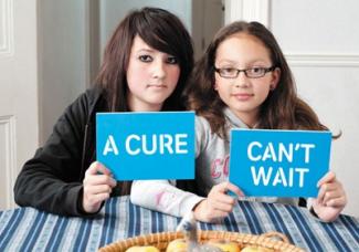 Parkinson's UK – image of young children holding a sign