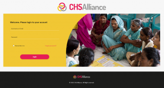 Screen showing CHS database login