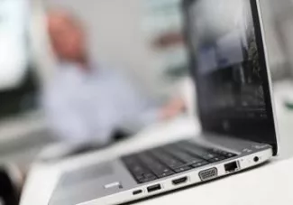 A laptop used by our web development team